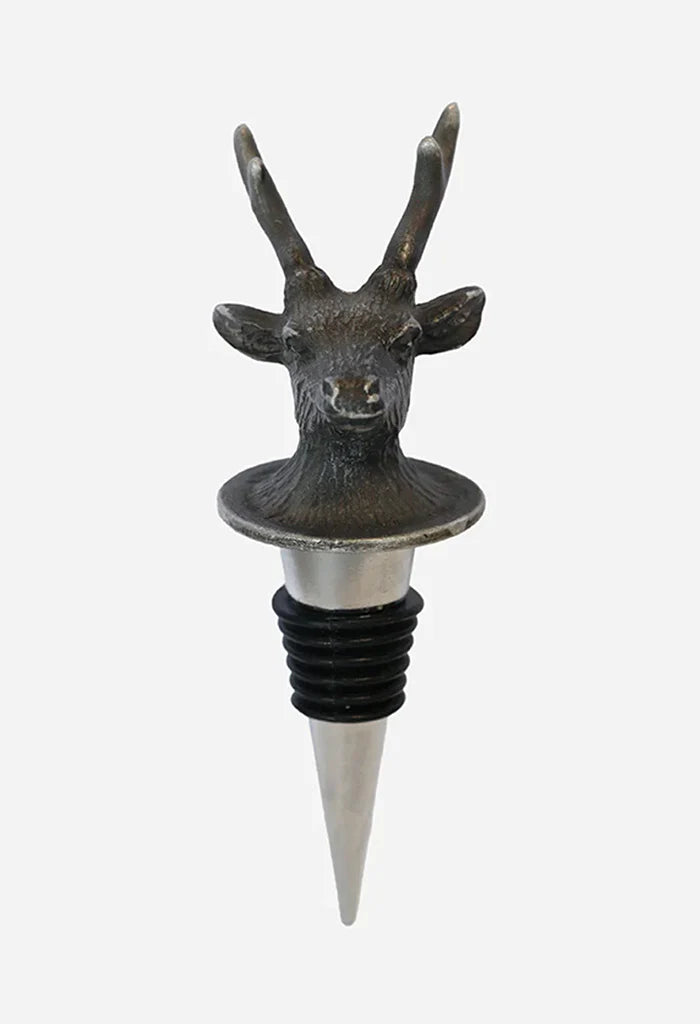 Deer Bottle Stopper - Pewter Finish 15.5cm