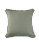 Laundered Linen Tassel Euro Set Olive