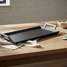 Thali Rectangular Iron Cast  Platter Black  - 44.5 L x 20.8 W x 5.2 H