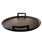 Thali Round Platter with Handles Black - 42cm x 5.4 cm Height
