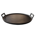 Thali Round Platter with Handles Black - 42cm x 5.4 cm Height