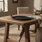 Thali Round Platter with Handles Black - 42cm x 5.4 cm Height
