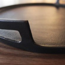 Thali Round Platter with Handles Black - 42cm x 5.4 cm Height