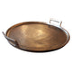 Thali Round Platter with Handles Brass/Bronze - 42cm x 5.4 Height