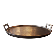 Thali Round Platter with Handles Brass/Bronze - 42cm x 5.4 Height