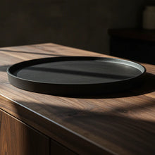 Thali Round Iron Cast  Platter Black  - 41 L x 2cm Height
