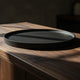Thali Round Iron Cast  Platter Black  - 41 L x 2cm Height