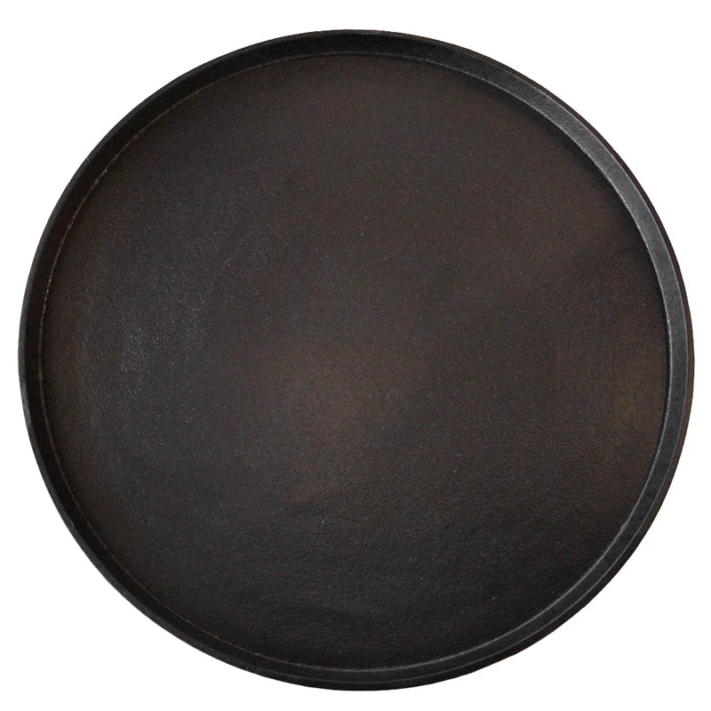 Thali Round Iron Cast  Platter Black  - 41 L x 2cm Height