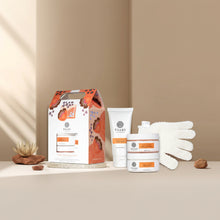 Desert Flower + Kakadu Plum Soak & Sooth- 60mL Body Wash, 100g Sugar Scrub, 100mL Body Butter, + Body Glove