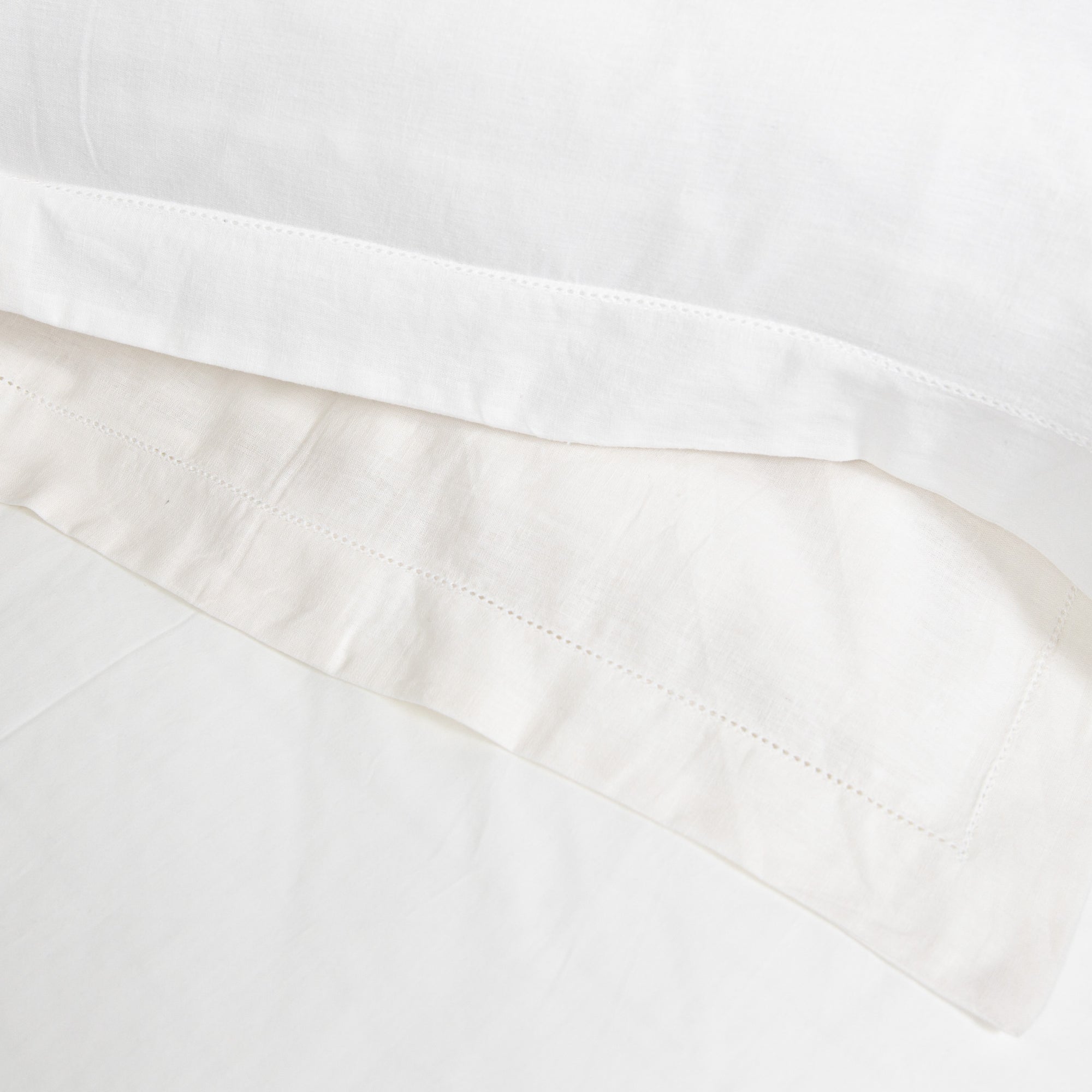 Seneca Union Hemstitch Linen Cotton Blend Sheet Range