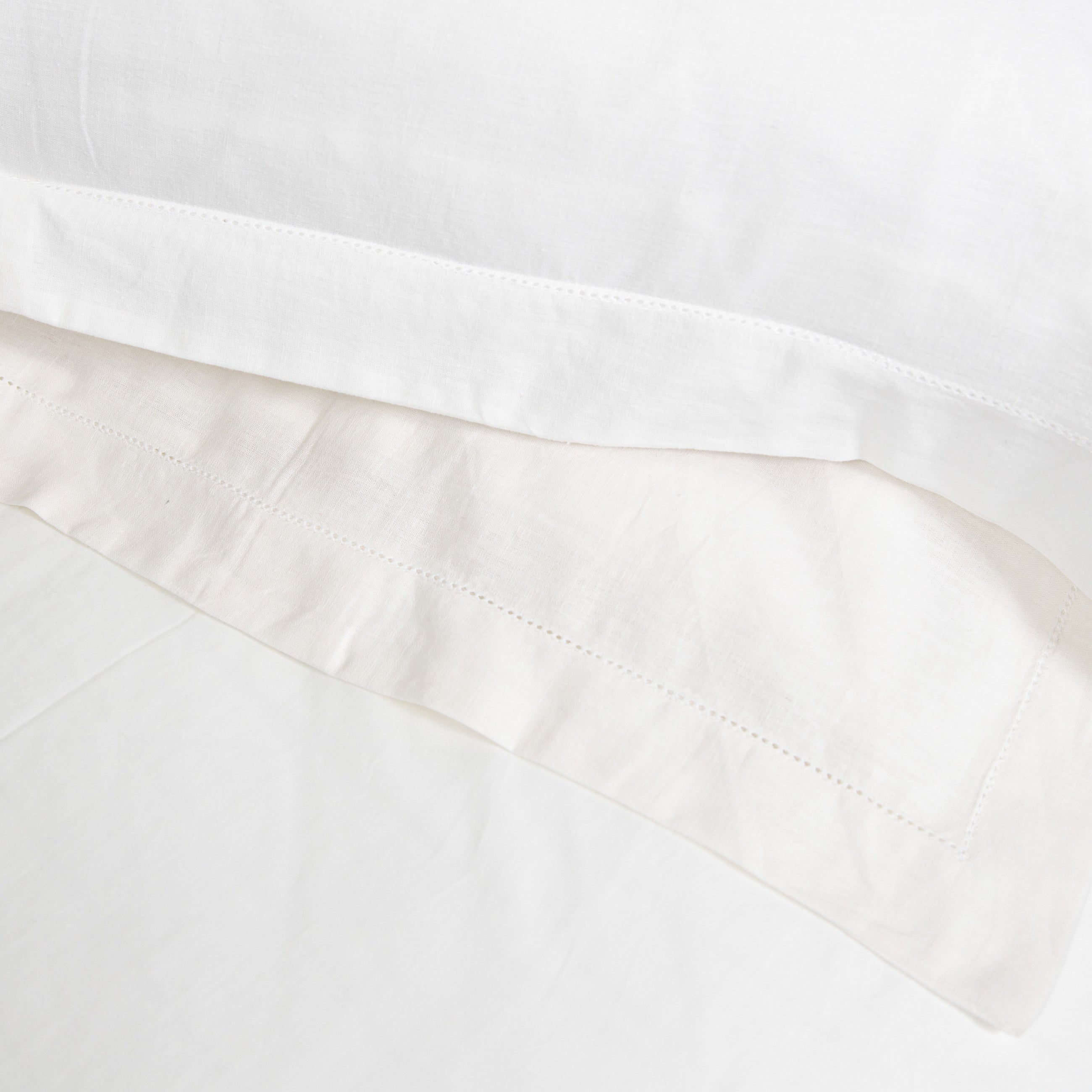 Seneca Union Hemstitch Linen Cotton Blend Sheet Range