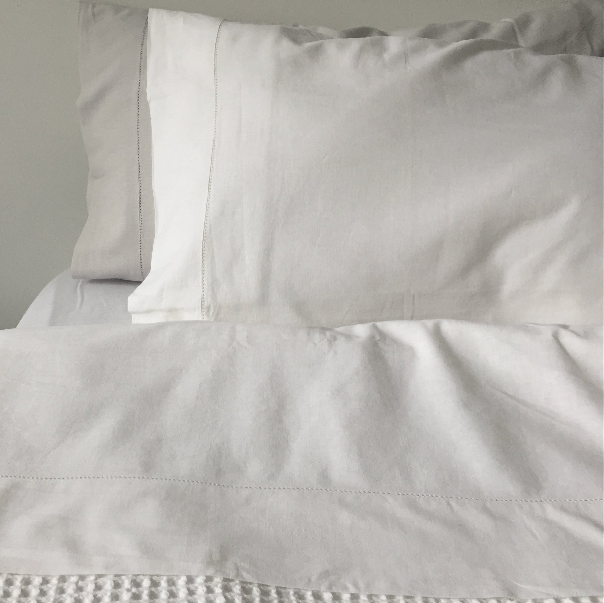 Seneca Union Hemstitch Linen Blend Pillowcases