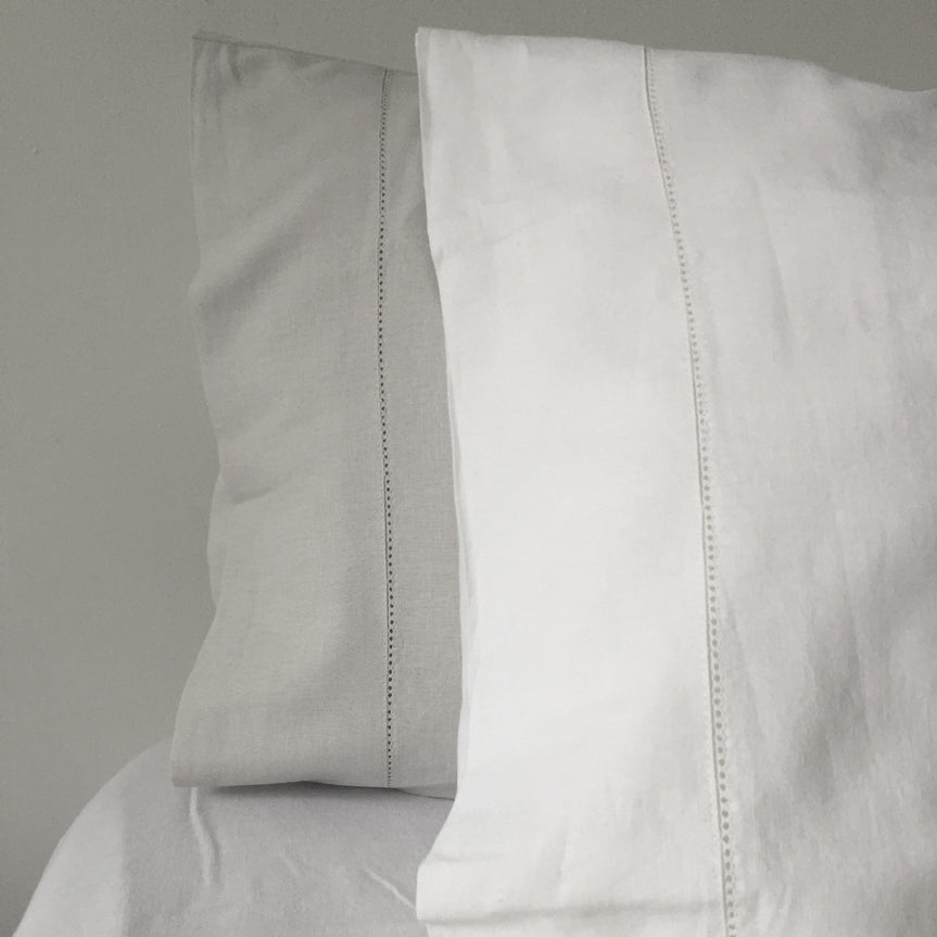 Seneca Union Hemstitch Linen Blend Pillowcases