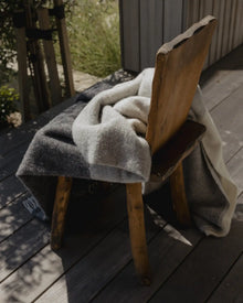 Weave Bayswater Large Charcoal Check Throw  - 150 x 240cm - Ships September