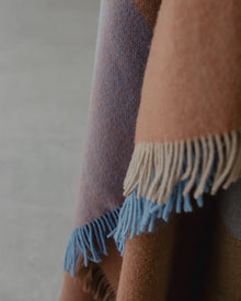 Weave Large Check Wool Throw  - Brookside Ocean - Ships May 2026