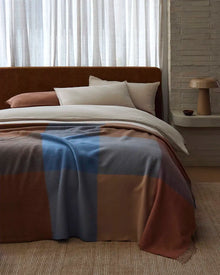 Weave Large Check Wool Throw  - Brookside Ocean - Ships May 2026