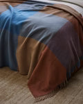 Weave Large Check Wool Throw  - Brookside Ocean - Ships May 2026