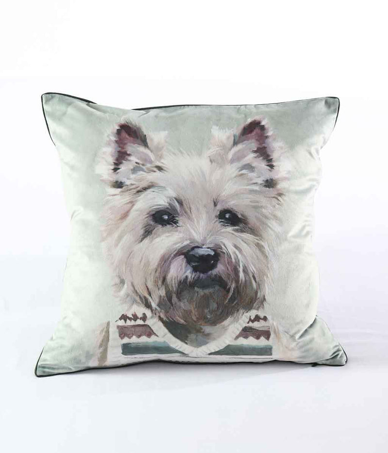 Westie In A Vestie Cushion Cover