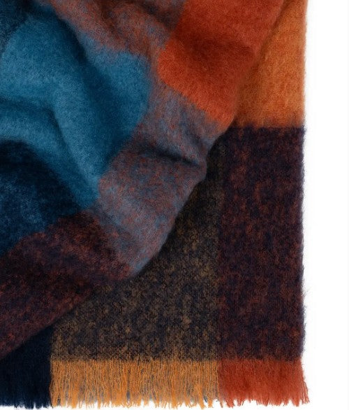 Large check wool throw  Westport Multi