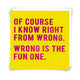 Redback Cards - Right From Wrong!