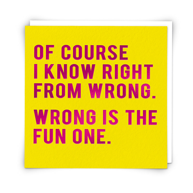 Redback Cards - Right From Wrong!
