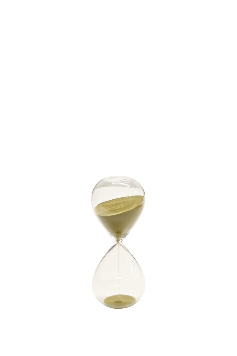 Frankly Cotton Sand timer 15 Minutes - Soft Olive Green 16.5cm Tall