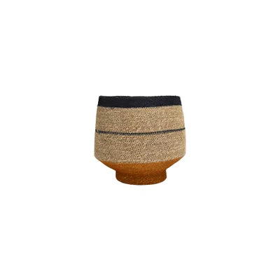 KINTU COLLECTION Sivelle Basket - Natural with Stripe 28cm Tall