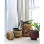 KINTU COLLECTION Sivelle Basket - Natural with Stripe 28cm Tall