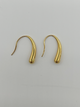ZE076 Golden Tear Stainless Steel Earrings