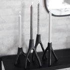 MUUBS Aion Nordic Candle holder Small - Black - 13.4cm Tall  - Available August
