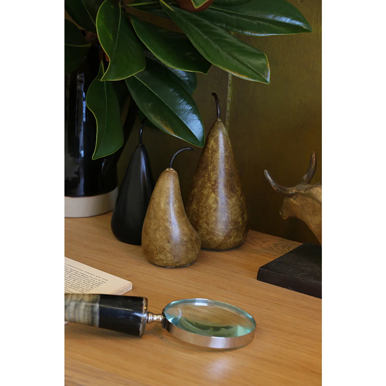 Marble Medium Pear in Golden Brown