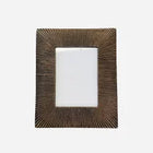 Frankly Cotton Etched Large Photo Frame in Antique Brass Finish  (4x6 inch photo)