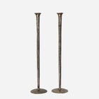 Forged Organic Tall Candlestick Antique Brass