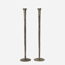 Forged Organic Tall Candlestick Antique Brass