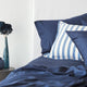 Bamboo Cotton Flat Sheet - Navy