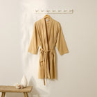Bamboo Cotton Bathrobe - Almond