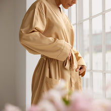 Bamboo Cotton Bathrobe - Almond