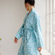 Bamboo Cotton Bathrobe - Mina Blue