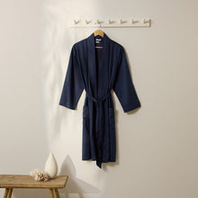 Bamboo Cotton Bathrobe - Navy