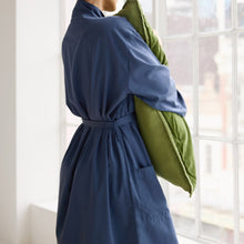 Bamboo Cotton Bathrobe - Navy