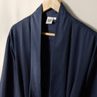 Bamboo Cotton Bathrobe - Navy