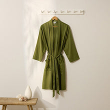 Bamboo Cotton Bathrobe - Olive