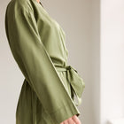 Bamboo Cotton Bathrobe - Olive