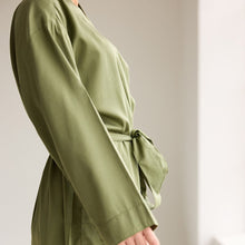 Bamboo Cotton Bathrobe - Olive