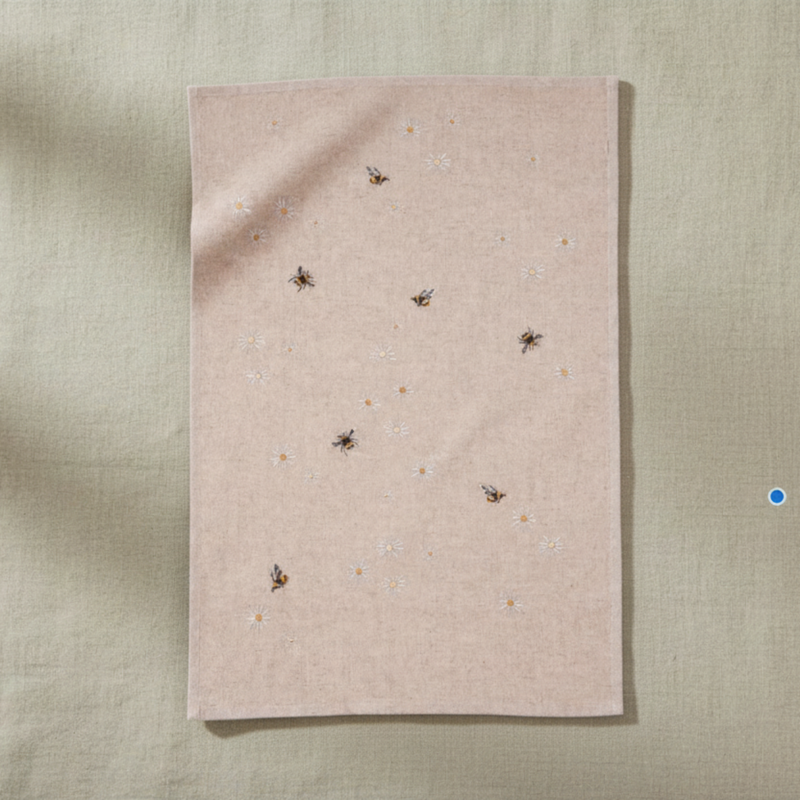 MM Linen Printed European Flax Linen Tea Towel  50x70cm