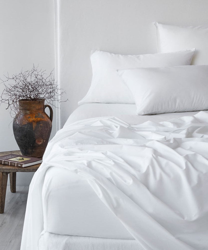 Fresh Cotton Percale Sheet Set - White