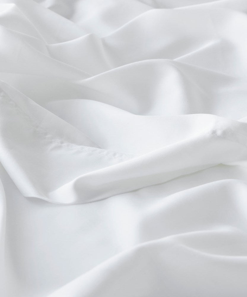 Fresh Cotton Percale European Pillowcase - White