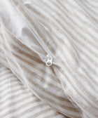 Cotton Jersey Pillowcase Pair - Biscuit Stripe