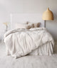 Cotton Jersey Duvet Cover - Biscuit Stripe