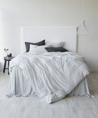 Cotton Jersey Pillowcase Pair - Grey Stripe